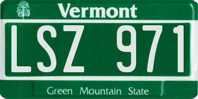 VT license plate LSZ971