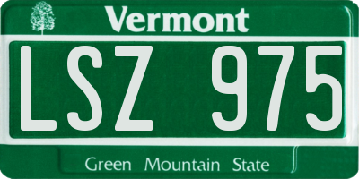 VT license plate LSZ975