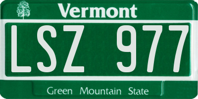 VT license plate LSZ977
