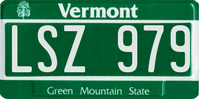 VT license plate LSZ979