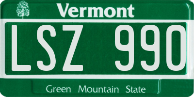 VT license plate LSZ990