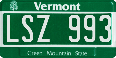 VT license plate LSZ993