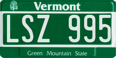 VT license plate LSZ995