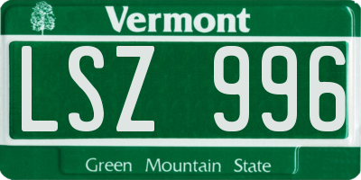 VT license plate LSZ996