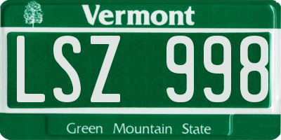 VT license plate LSZ998