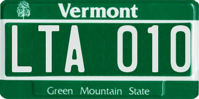 VT license plate LTA010