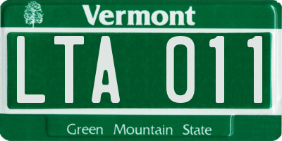 VT license plate LTA011