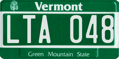 VT license plate LTA048