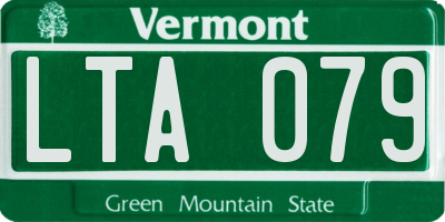 VT license plate LTA079