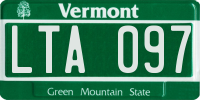 VT license plate LTA097