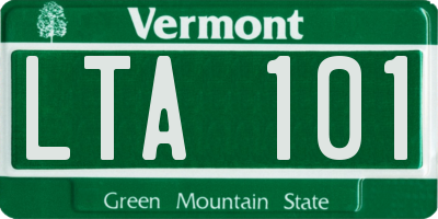 VT license plate LTA101