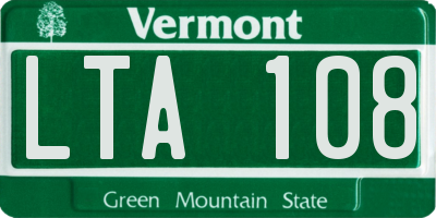 VT license plate LTA108