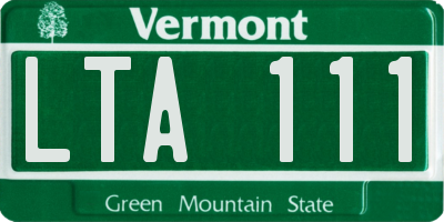 VT license plate LTA111