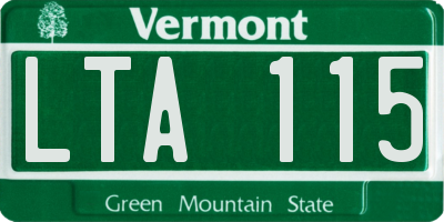 VT license plate LTA115