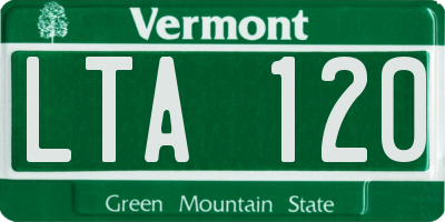 VT license plate LTA120