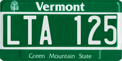 VT license plate LTA125