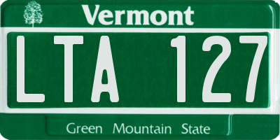 VT license plate LTA127