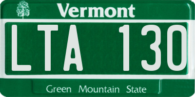 VT license plate LTA130