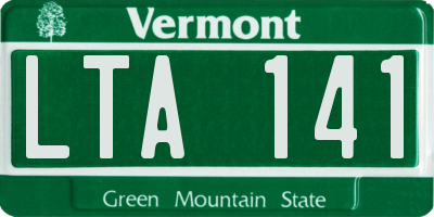 VT license plate LTA141