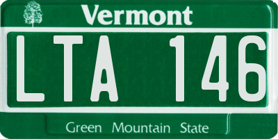 VT license plate LTA146