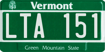 VT license plate LTA151