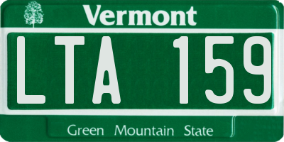 VT license plate LTA159