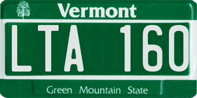VT license plate LTA160