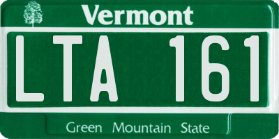 VT license plate LTA161