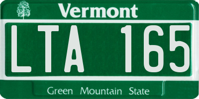 VT license plate LTA165