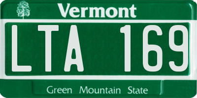 VT license plate LTA169