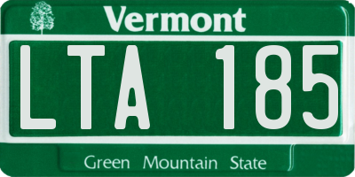 VT license plate LTA185
