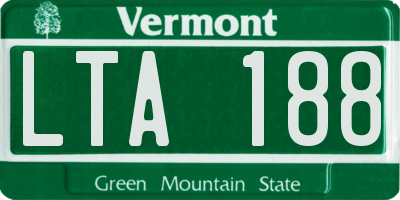VT license plate LTA188