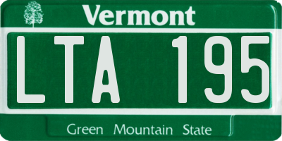 VT license plate LTA195