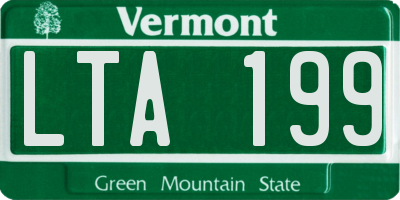 VT license plate LTA199