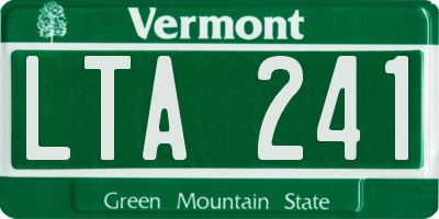 VT license plate LTA241