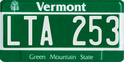 VT license plate LTA253