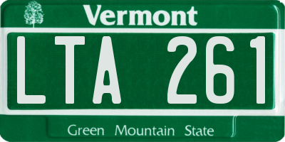 VT license plate LTA261