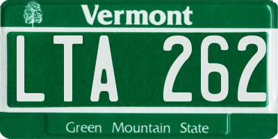 VT license plate LTA262