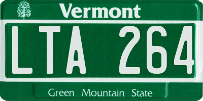 VT license plate LTA264