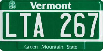 VT license plate LTA267