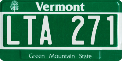 VT license plate LTA271