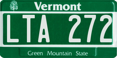 VT license plate LTA272