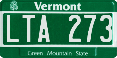 VT license plate LTA273
