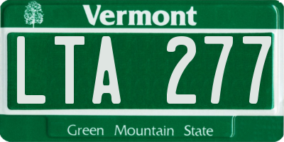 VT license plate LTA277