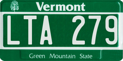 VT license plate LTA279