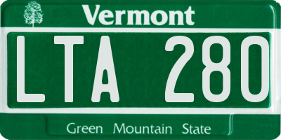 VT license plate LTA280