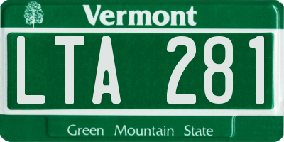 VT license plate LTA281