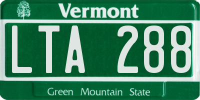VT license plate LTA288