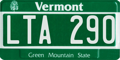 VT license plate LTA290