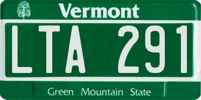 VT license plate LTA291
